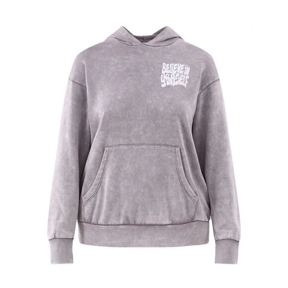 Women’s Juniors Believe In Yourself Washed Sweatshirt Size M - Picture 4 of 8